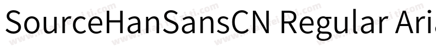 SourceHanSansCN Regular Arial Un字体转换